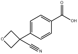 4-(3-Cyanooxetan-3-yl)benzoic acid 结构式