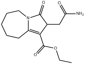 3H-Pyrrolo[1,2-a]azepine-1-carboxylic acid, 2-(2-amino-2-oxoethyl)-2,5,6,7,8,9-hexahydro-3-oxo-, ethyl ester 结构式