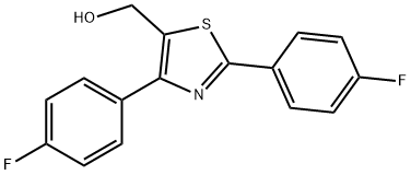 (2,4-Bis(4-fluorophenyl)thiazol-5-yl)methanol 结构式