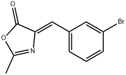 (E)-4-(3-溴亚苄基)-2-甲基恶唑-5(4H)-酮 结构式