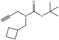 (环丁基甲基)(丙-2-炔-1-基)氨基甲酸叔丁酯 结构式