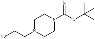 1-哌嗪羧酸,4-(2-巯基乙基)-1,1-二甲基乙酯 结构式