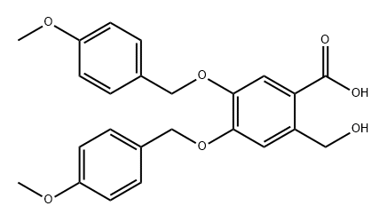 Benzoic acid, 2-(hydroxymethyl)-4,5-bis[(4-methoxyphenyl)methoxy]- 结构式