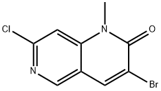 3-溴-7-氯-1-甲基-1,6-萘啶-2(1H)-酮 结构式