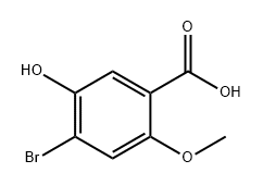 4-溴-5-羟基-2-甲氧基苯甲酸 结构式