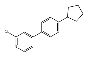 Pyridine, 2-chloro-4-(4-cyclopentylphenyl)- 结构式