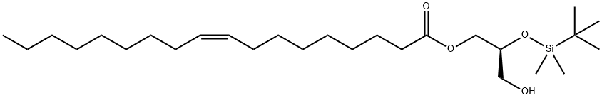 9-Octadecenoic acid (9Z)-, (2S)-2-[[(1,1-dimethylethyl)dimethylsilyl]oxy]-3-hydroxypropyl ester 结构式