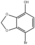 7-溴苯并[D][1,3]二氧杂环戊烯-4-醇 结构式