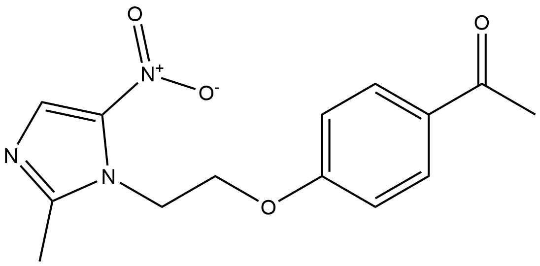 1-[4-[2-(2-Methyl-5-nitro-1H-imidazol-1-yl)ethoxy]phenyl]ethanone 结构式