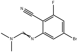 (E)-N'-(5-溴-2-氰基-3-氟苯基)-N,N-二甲基甲酰胺 结构式