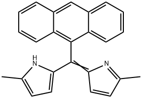 1H-Pyrrole, 2-[9-anthracenyl(5-methyl-2H-pyrrol-2-ylidene)methyl]-5-methyl- 结构式