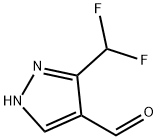 3-(二氟甲基)-1H-吡唑-4-甲醛 结构式