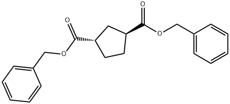 1,3-Cyclopentanedicarboxylic acid, 1,3-bis(phenylmethyl) ester, (1S,3S)- 结构式