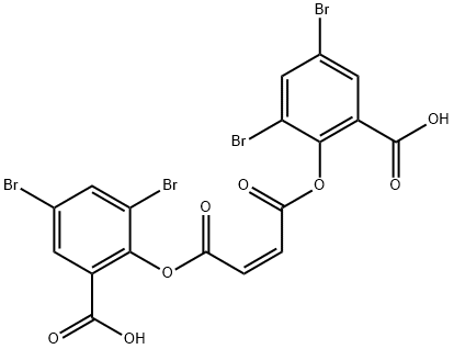 (Z)-2,2'-(富马酰基双(氧基))双(3,5-二溴苯甲酸) 结构式