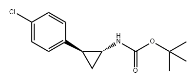 ((1R,2S)-2-对氯苯基环丙基)氨基甲酸叔丁酯 结构式