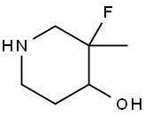 3-氟-3-甲基哌啶-4-醇 结构式