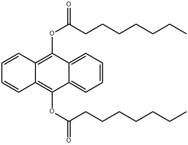 Octanoic acid, 1,1'-(9,10-anthracenediyl) ester 结构式
