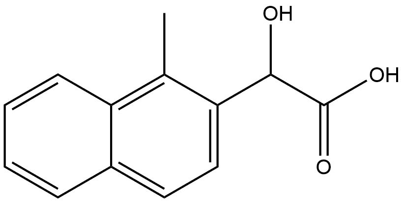α-Hydroxy-1-methyl-2-naphthaleneacetic acid 结构式