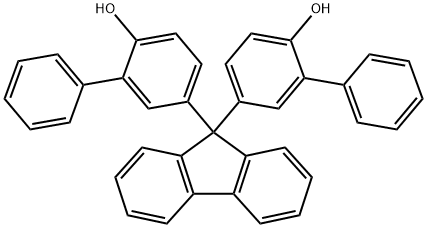 9,9-双(3-苯基-4-羟基)苯基芴 结构式