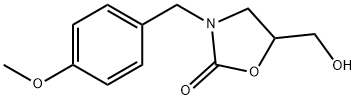 5-(羟甲基)-3-[(4-甲氧基苯基)甲基]-2-噁唑烷酮 结构式