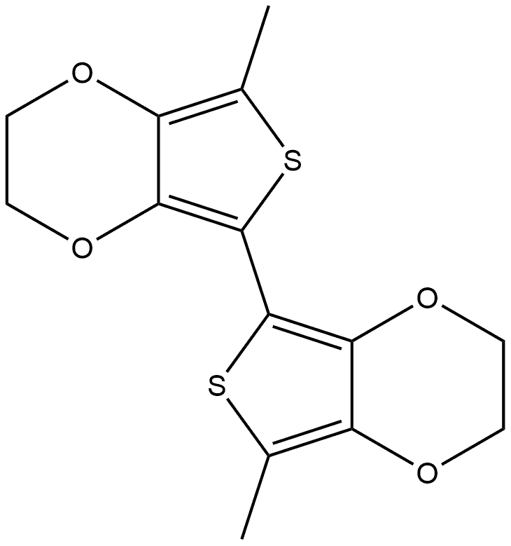 7,7'-DIMETHYL-2,2',3,3'-TETRAHYDRO-5,5'-BITHIENO[3,4-B][1,4]DIOXINE 结构式