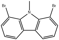 1,8-二溴-9-甲基-9H-咔唑 结构式