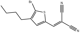 2-((5-溴-4-丁基噻吩-2-基)亚甲基)丙二腈 结构式
