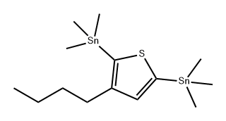 (3-丁基噻吩-2,5-二基)双(三甲基锡烷) 结构式