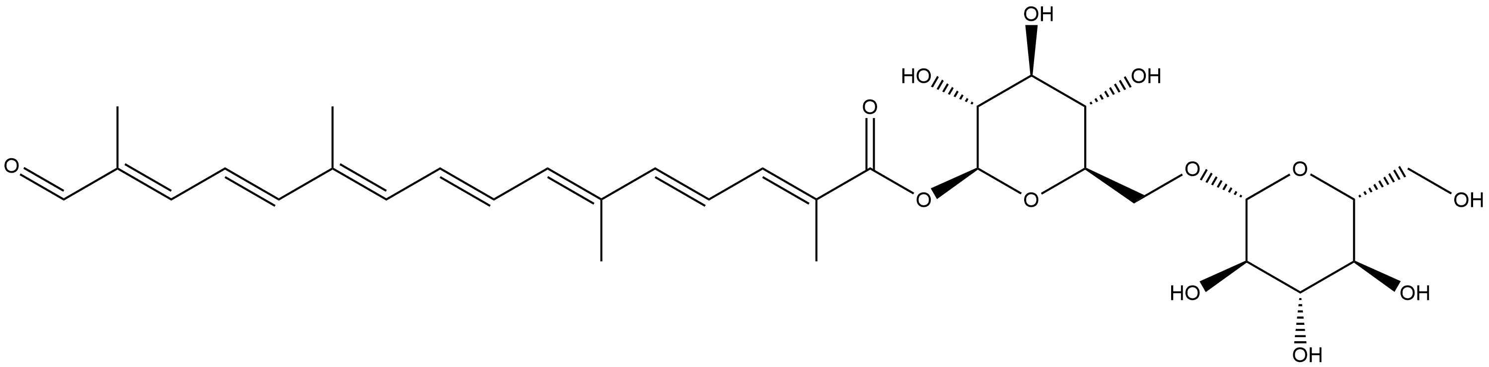 西红花苷杂质8 结构式