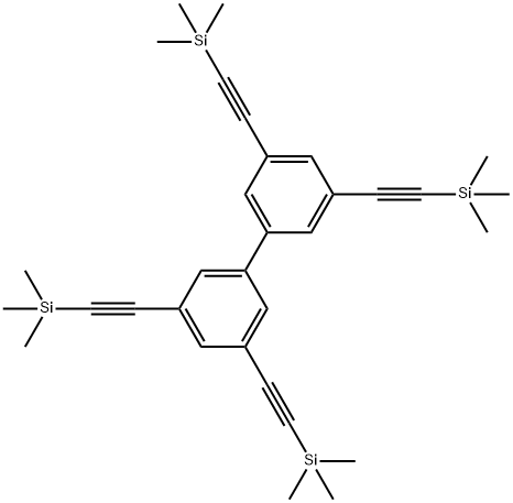 3,3',5,5'-四(三甲基甲硅烷基)乙炔基-1,1'-联苯 结构式