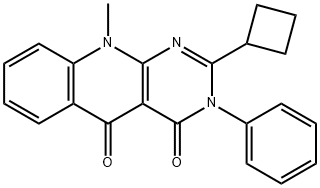 2-环丁基-10-甲基-3-苯基嘧啶并[4,5-B]喹啉-4,5(3H,10H)-二酮 结构式