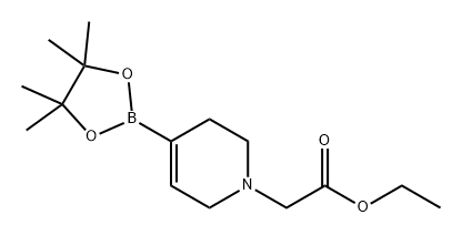 2-(4-(4,4,5,5-四甲基-1,3,2-二氧硼杂环戊烷-2-基)-3,6-二氢吡啶-1(2H)-基)乙酸乙酯 结构式