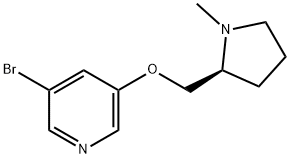 Pyridine, 3-bromo-5-[[(2S)-1-methyl-2-pyrrolidinyl]methoxy]- 结构式