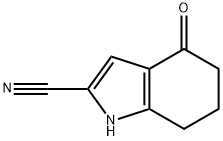 4-氧代-4,5,6,7-四氢-1H-吲哚-2-甲腈 结构式