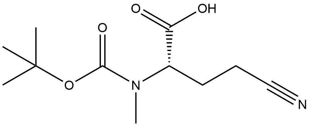 Butanoic acid, 4-cyano-2-[[(1,1-dimethylethoxy)carbonyl]methylamino]-, (2S)- 结构式