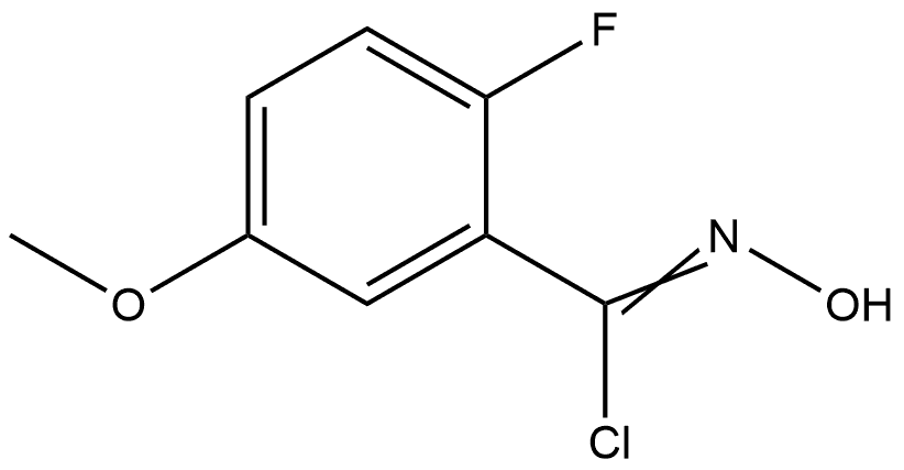 2-氟-N-羟基-5-甲氧基亚氨代苯甲酰氯 结构式