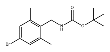 (4-溴-2,6-二甲基苄基)氨基甲酸叔丁酯 结构式