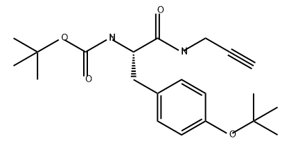 1,1-二甲基乙基N-[(1S)-1-[[4-(1,1-二甲基乙氧基)苯基]甲基]-2-氧代-2-(2-丙炔-1-基氨基)乙基]氨基甲酸酯 结构式