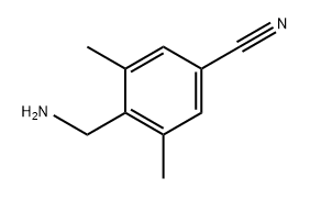 4-(氨基甲基)-3,5-二甲基苯甲腈 结构式