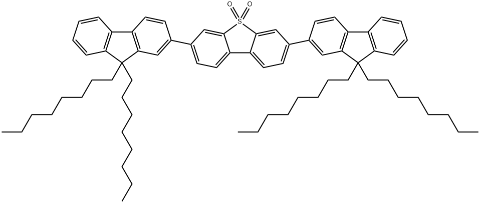 3,7-BIS(9,9-DIOCTYL-9H-FLUOREN-2-YL)DIBENZO[B,D]THIOPHENE-5,5-DIOXIDE 结构式