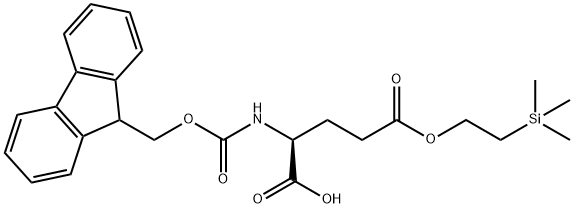 L-Glutamic acid, N-[(9H-fluoren-9-ylmethoxy)carbonyl]-, 5-[2-(trimethylsilyl)ethyl] ester 结构式