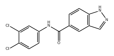 1H-Indazole-5-carboxamide, N-(3,4-dichlorophenyl)- 结构式