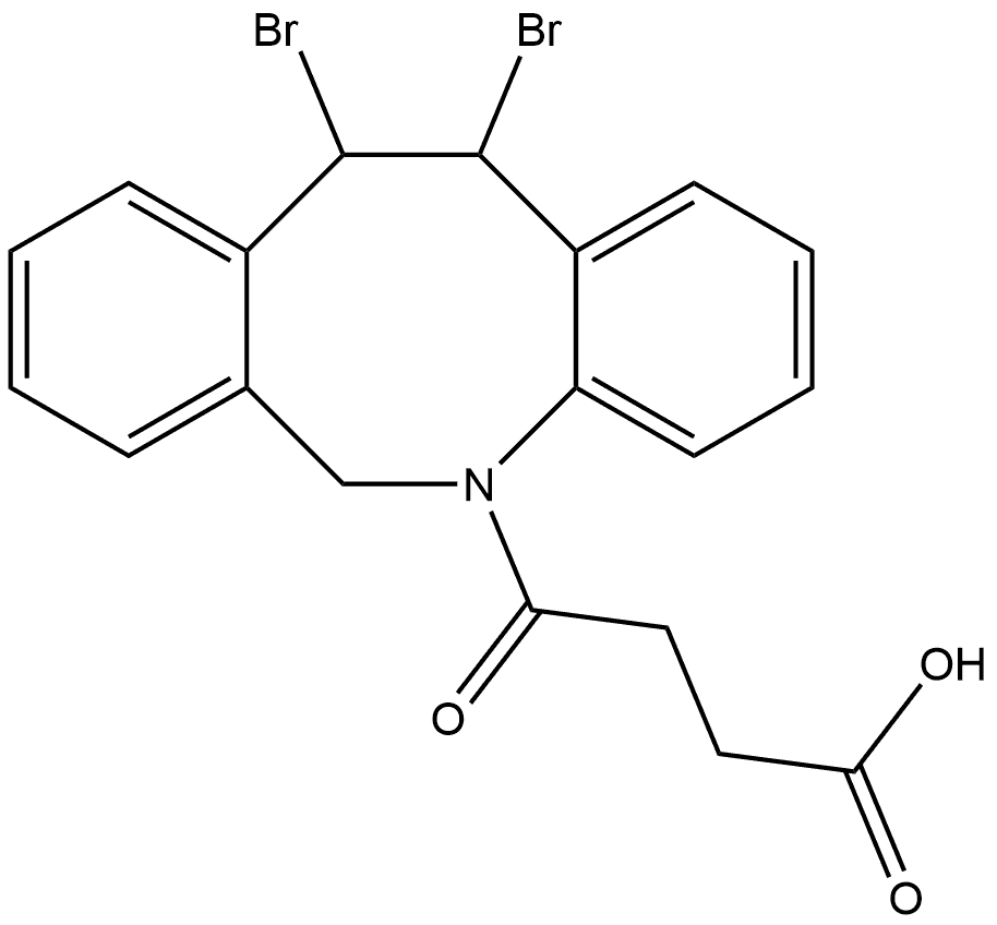 Dibenz[b,f]azocine-5(6H)-butanoic acid, 11,12-dibromo-11,12-dihydro-γ-oxo- 结构式