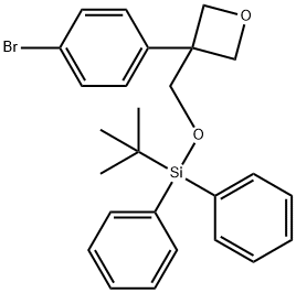 Oxetane, 3-(4-bromophenyl)-3-[[[(1,1-dimethylethyl)diphenylsilyl]oxy]methyl]- 结构式