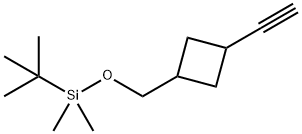 Cyclobutane, 1-[[[(1,1-dimethylethyl)dimethylsilyl]oxy]methyl]-3-ethynyl- 结构式