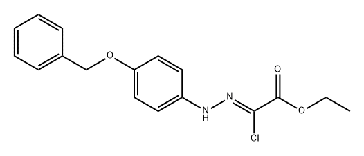 Acetic acid, 2-chloro-2-[2-[4-(phenylmethoxy)phenyl]hydrazinylidene]-, ethyl ester, (2Z)- 结构式