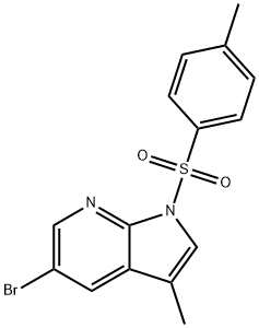 5-溴-3-甲基-1-甲苯磺酰基-1H-吡咯并[2,3-B]吡啶 结构式