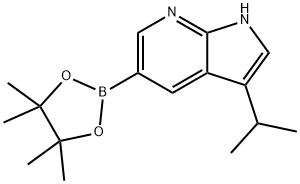 3-异丙基-5-(4,4,5,5-四甲基-1,3,2-二氧杂硼烷-2-基)-1H吡咯[2,3-B]吡啶 结构式