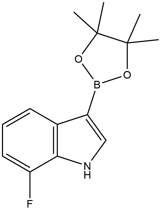 7-氟-3-(4,4,5,5-四甲基-1,3,2-二氧杂硼烷-2-基)-1H-吲哚 结构式