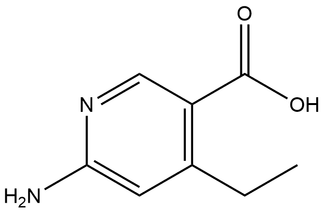 6-氨基-4-乙基烟酸 结构式